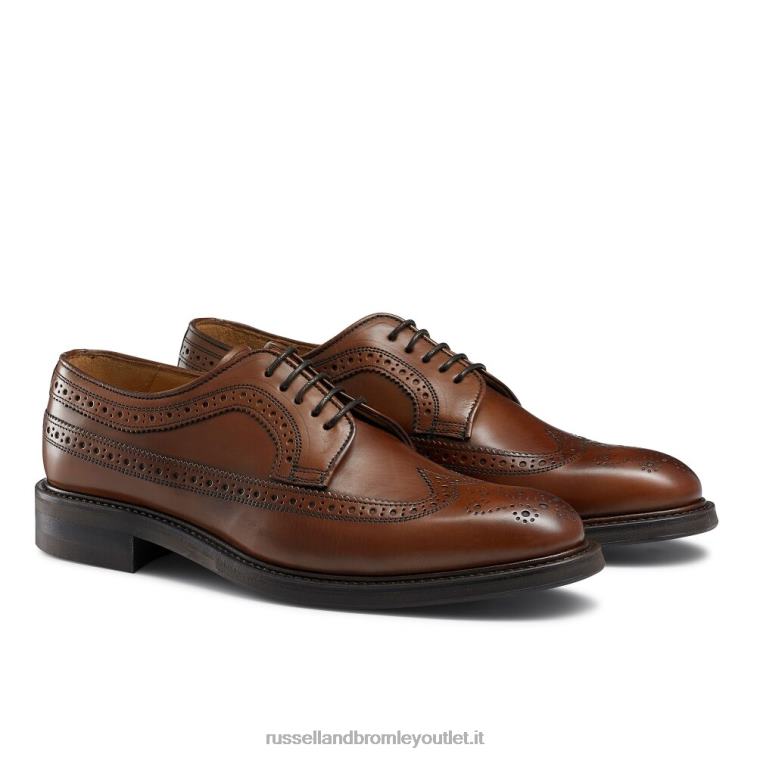 marrone V0V4J581 uomini Russell And Bromley derby con suola in gomma southport