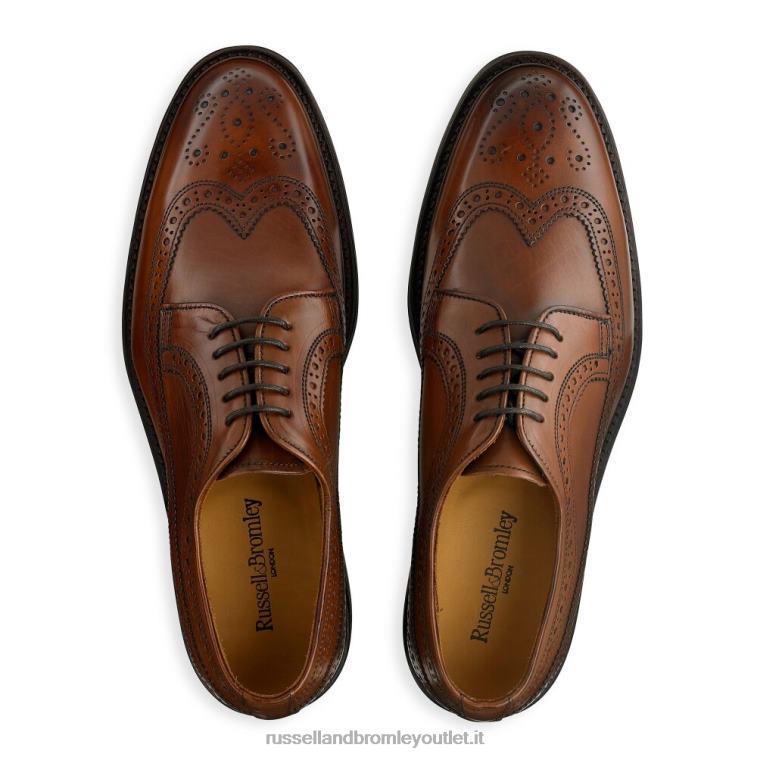 marrone V0V4J581 uomini Russell And Bromley derby con suola in gomma southport