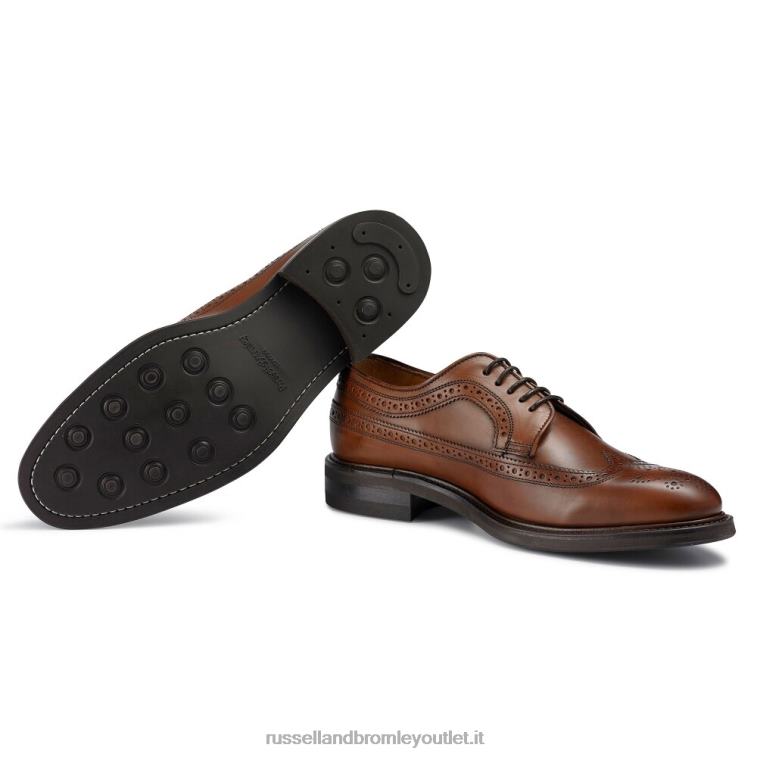 marrone V0V4J581 uomini Russell And Bromley derby con suola in gomma southport