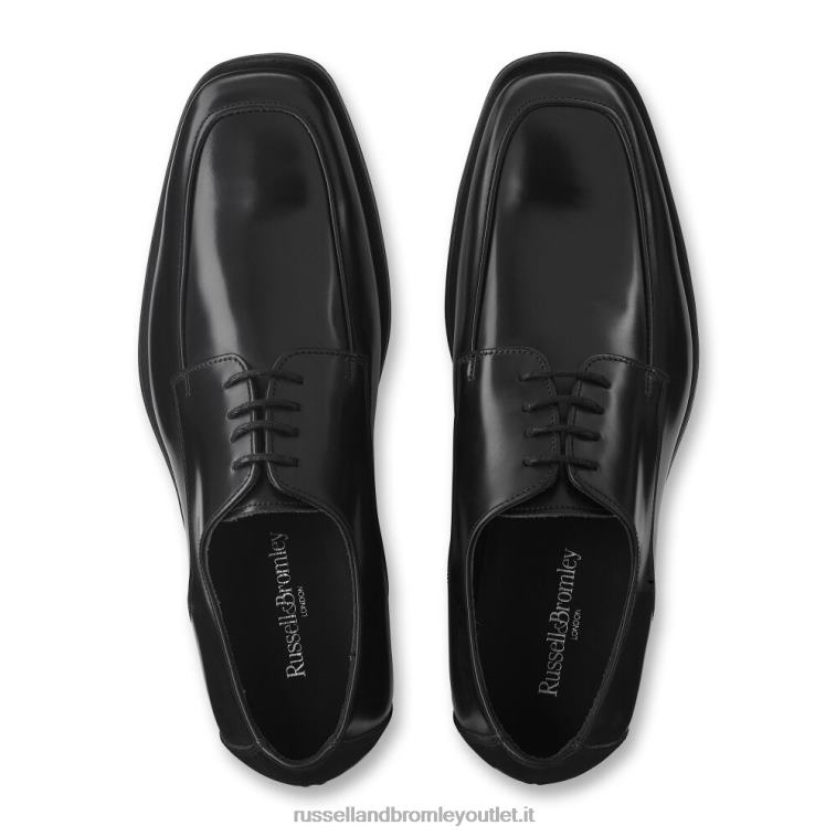 nero V0V4J597 uomini Russell And Bromley banca punta quadrata allacciata