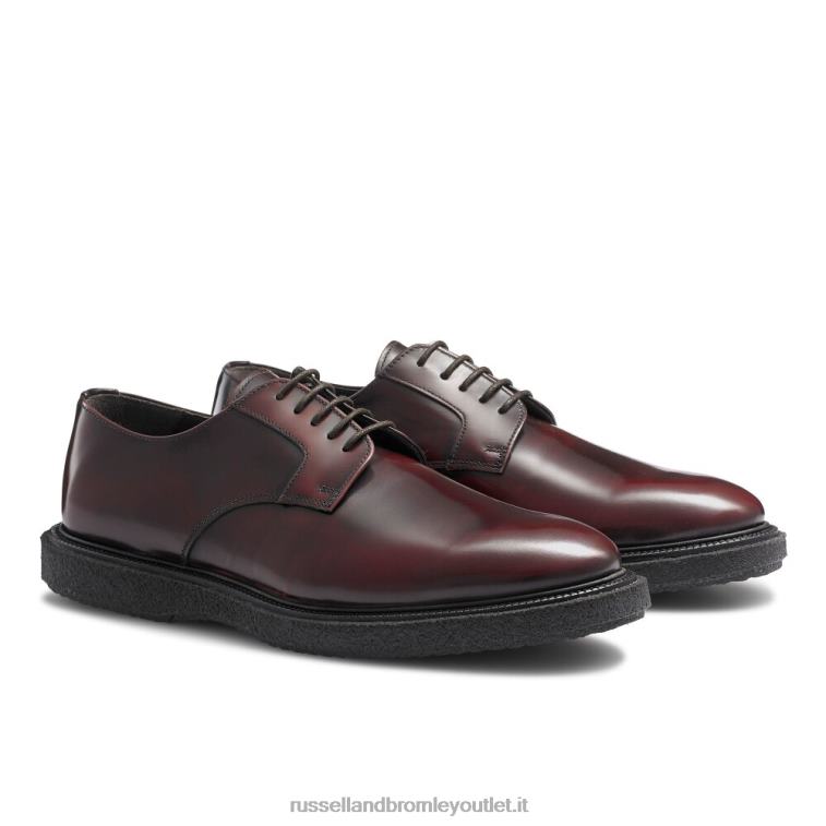 rosso V0V4J599 uomini Russell And Bromley oporto hi-shine derby