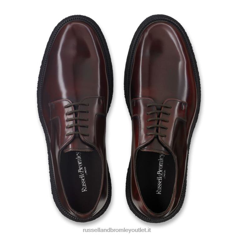 rosso V0V4J599 uomini Russell And Bromley oporto hi-shine derby
