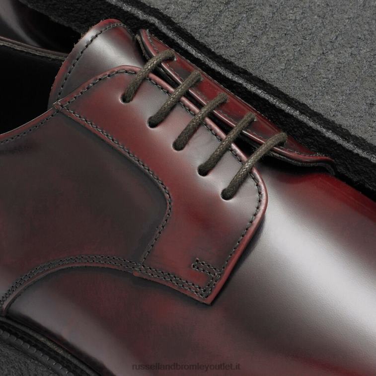rosso V0V4J599 uomini Russell And Bromley oporto hi-shine derby