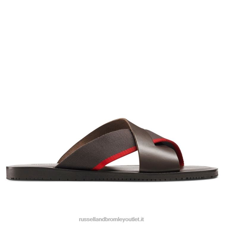 marrone V0V4J509 uomini Russell And Bromley favoloso cursore slip-on scorrevole