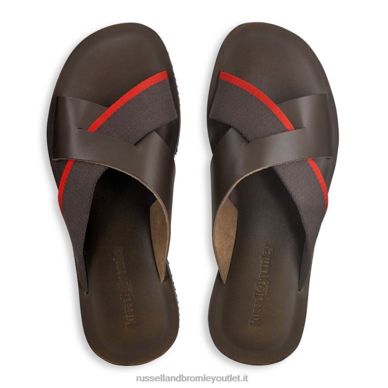 marrone V0V4J509 uomini Russell And Bromley favoloso cursore slip-on scorrevole