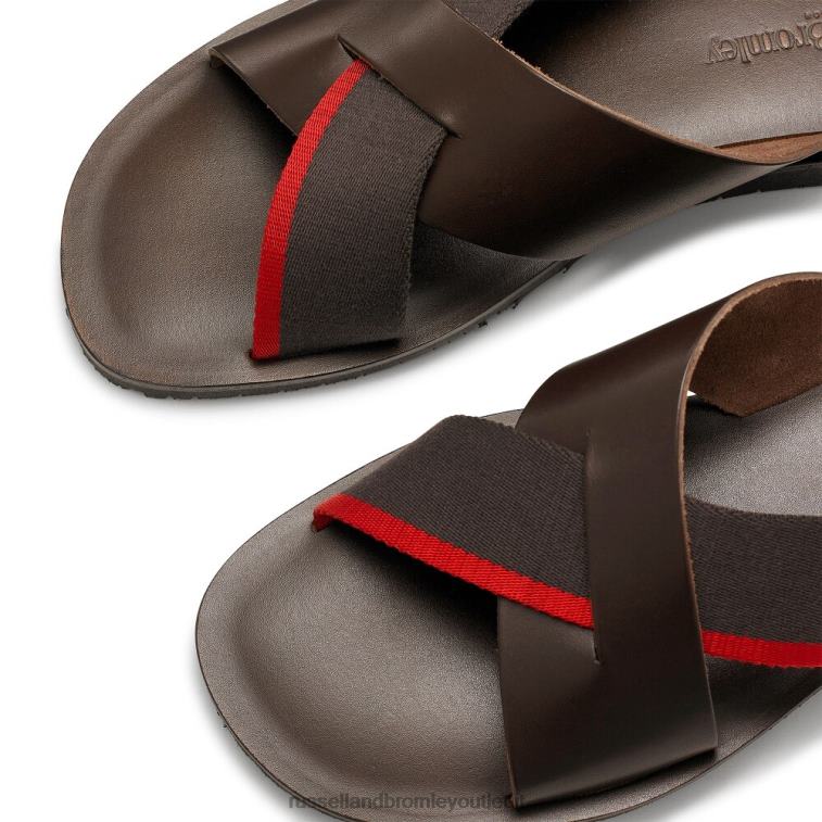 marrone V0V4J509 uomini Russell And Bromley favoloso cursore slip-on scorrevole