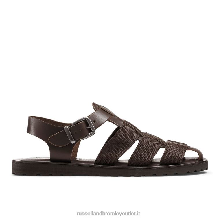 marrone V0V4J520 uomini Russell And Bromley fab fisher pescatore in tessuto con fibbia