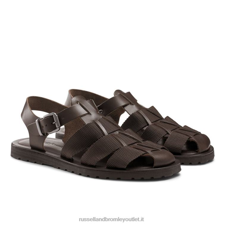marrone V0V4J520 uomini Russell And Bromley fab fisher pescatore in tessuto con fibbia
