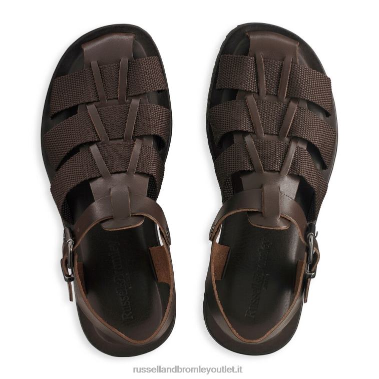 marrone V0V4J520 uomini Russell And Bromley fab fisher pescatore in tessuto con fibbia