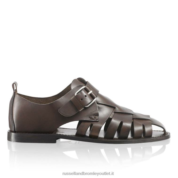 marrone V0V4J523 uomini Russell And Bromley sandalo pescatore con fibbia Nettuno