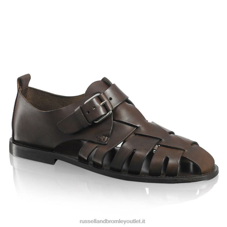 marrone V0V4J523 uomini Russell And Bromley sandalo pescatore con fibbia Nettuno