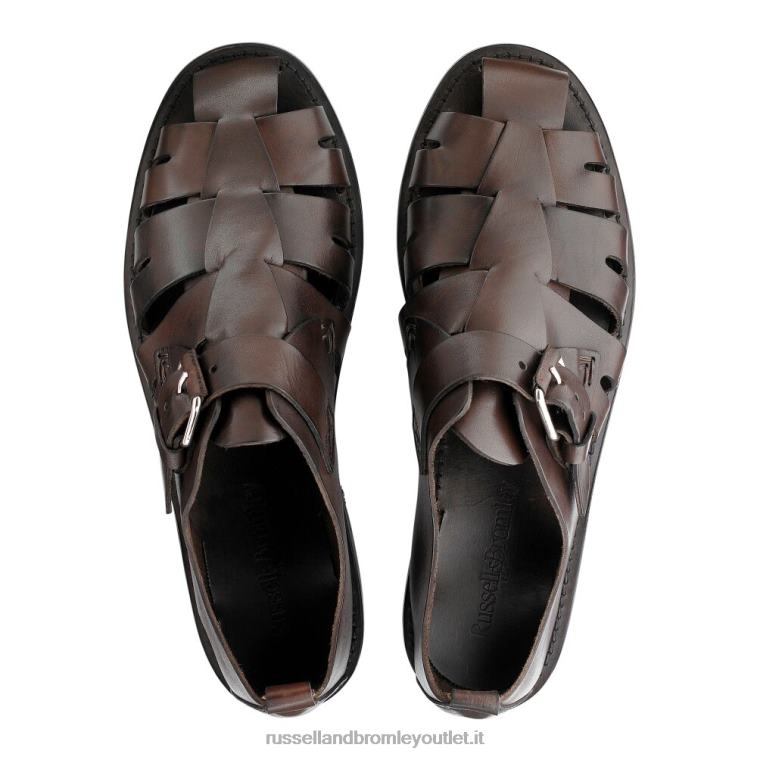 marrone V0V4J523 uomini Russell And Bromley sandalo pescatore con fibbia Nettuno