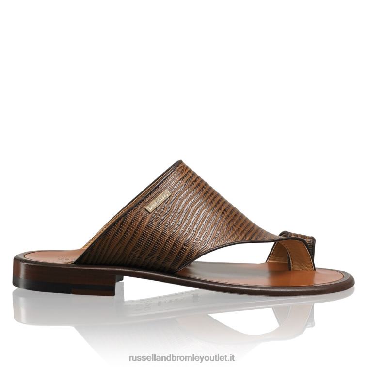marrone V0V4J525 uomini Russell And Bromley sandalo alluce perugia