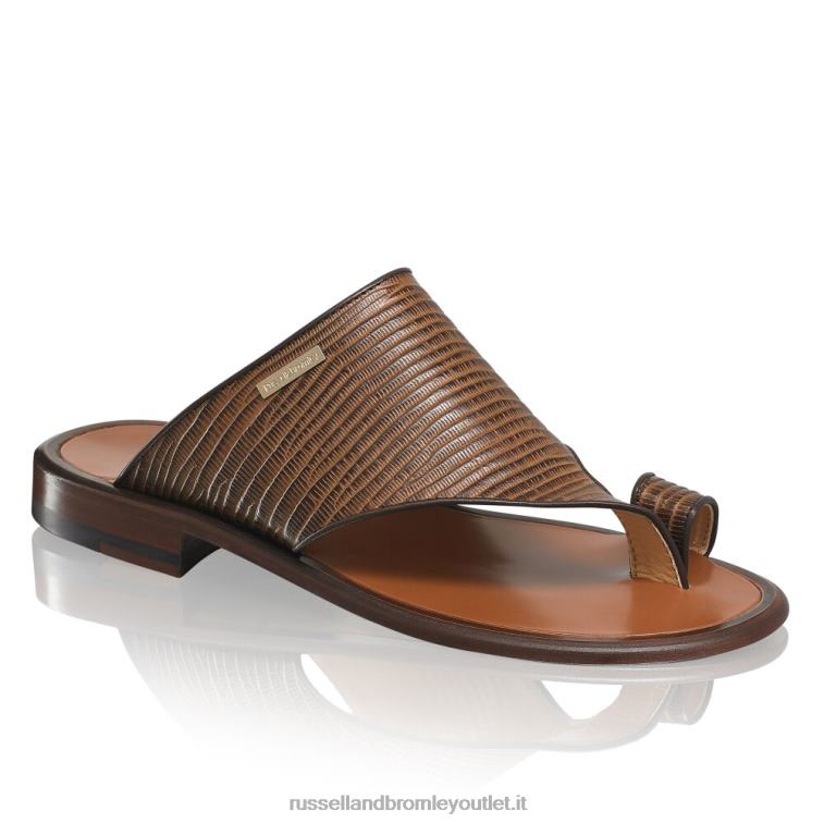 marrone V0V4J525 uomini Russell And Bromley sandalo alluce perugia