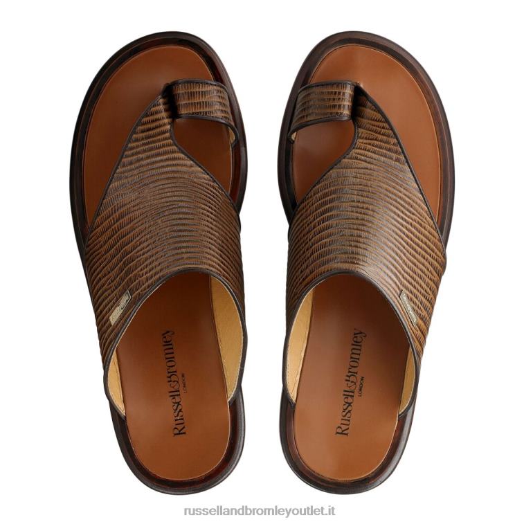 marrone V0V4J525 uomini Russell And Bromley sandalo alluce perugia