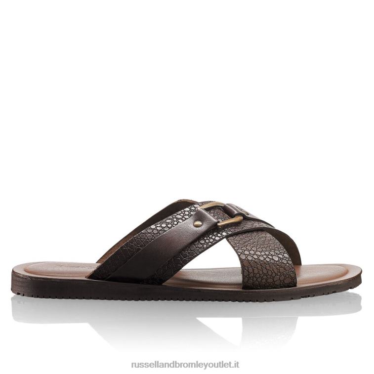 marrone V0V4J527 uomini Russell And Bromley sandalo slide da sogno