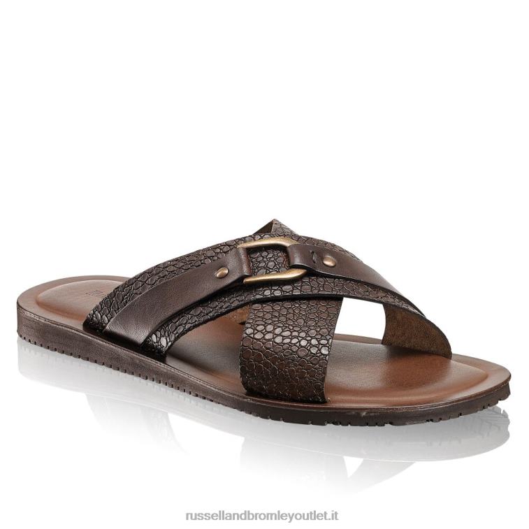 marrone V0V4J527 uomini Russell And Bromley sandalo slide da sogno