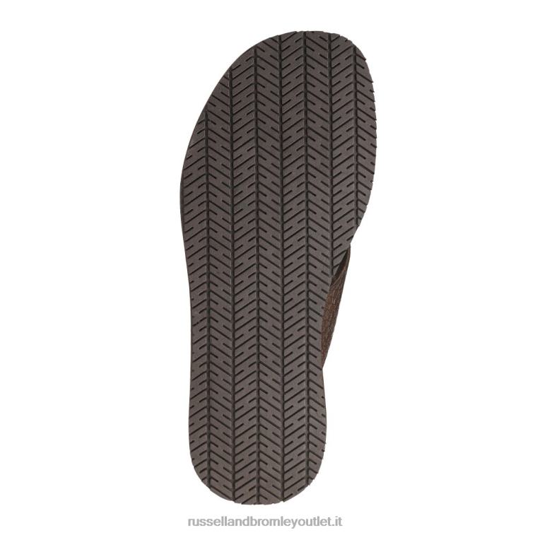 marrone V0V4J527 uomini Russell And Bromley sandalo slide da sogno