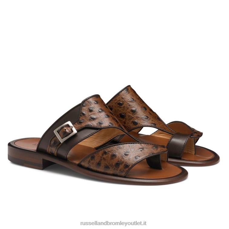 marrone V0V4J533 uomini Russell And Bromley sandalo infradito valentia