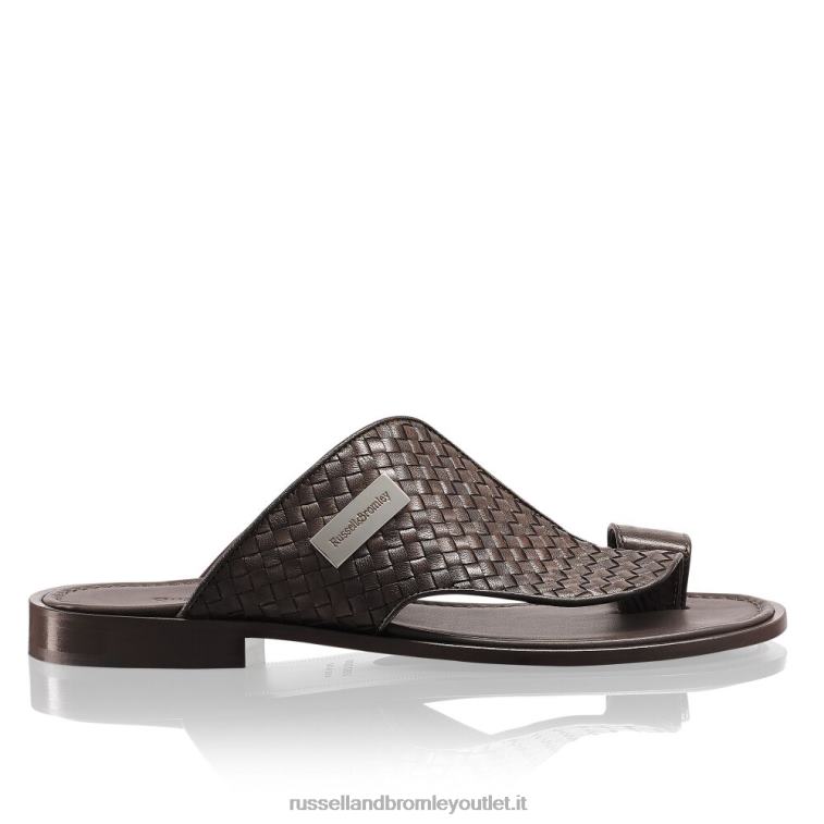 marrone V0V4J539 uomini Russell And Bromley sandalo a punta araba