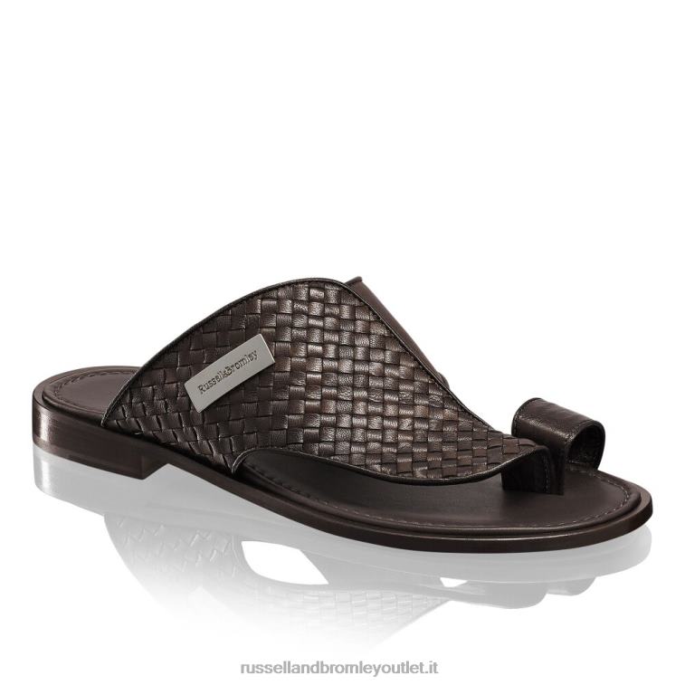 marrone V0V4J539 uomini Russell And Bromley sandalo a punta araba