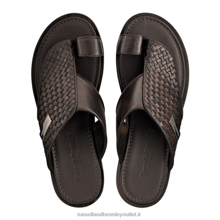 marrone V0V4J539 uomini Russell And Bromley sandalo a punta araba