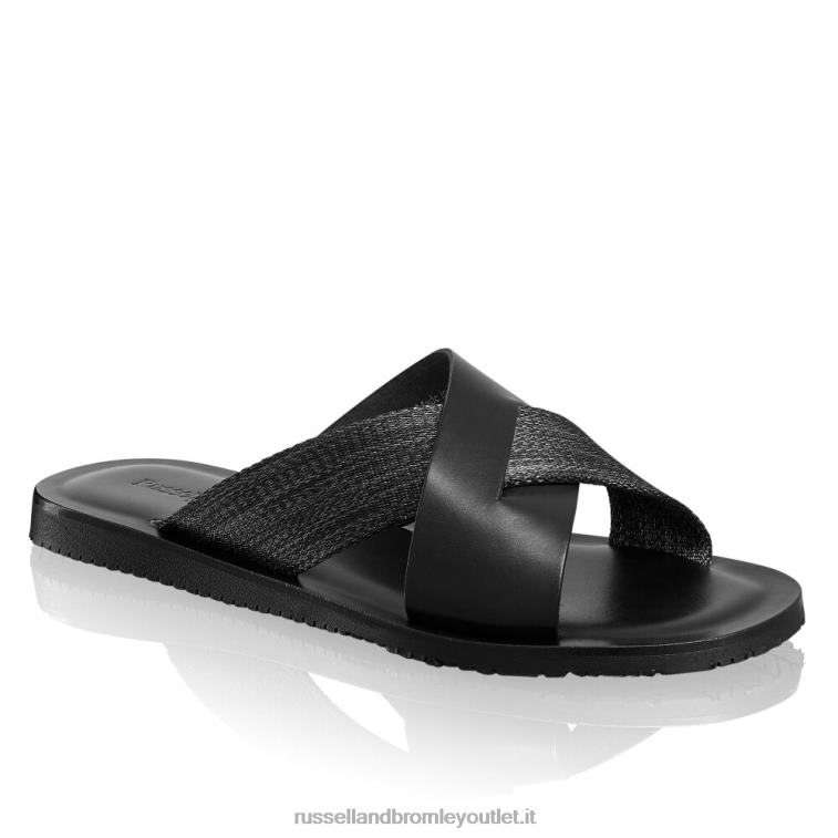 nero V0V4J510 uomini Russell And Bromley favoloso cursore slip-on scorrevole
