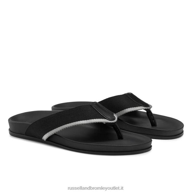 nero V0V4J513 uomini Russell And Bromley favoloso sandalo post toe post