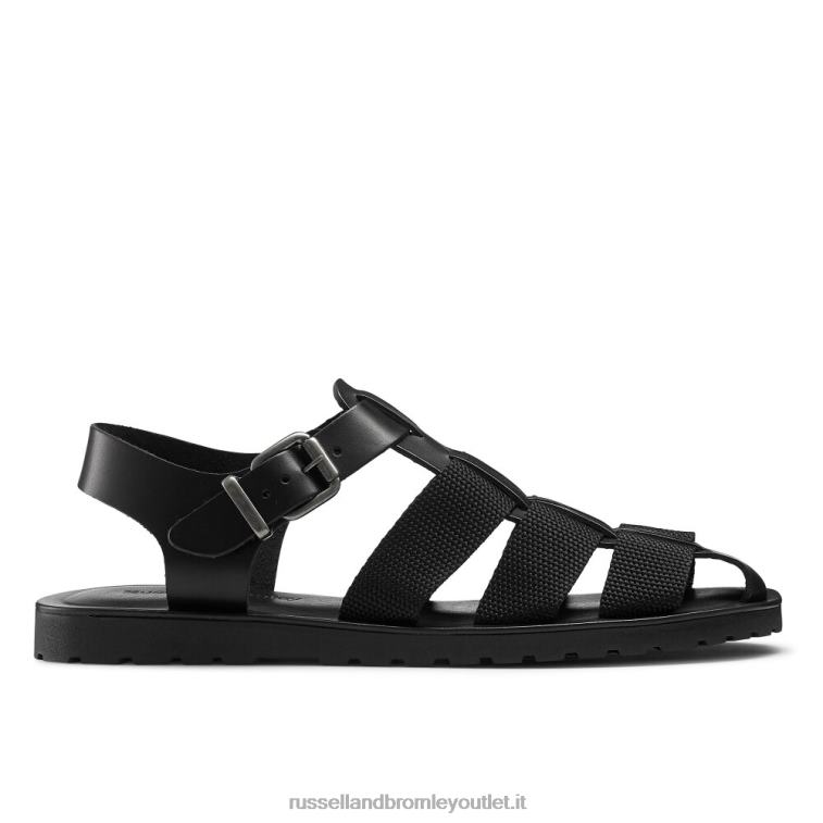 nero V0V4J519 uomini Russell And Bromley fab fisher pescatore in tessuto con fibbia