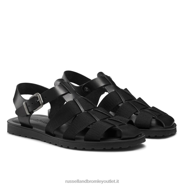 nero V0V4J519 uomini Russell And Bromley fab fisher pescatore in tessuto con fibbia