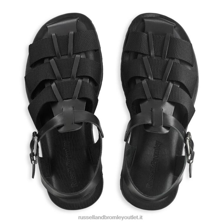 nero V0V4J519 uomini Russell And Bromley fab fisher pescatore in tessuto con fibbia