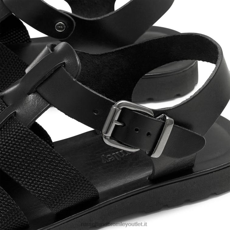 nero V0V4J519 uomini Russell And Bromley fab fisher pescatore in tessuto con fibbia
