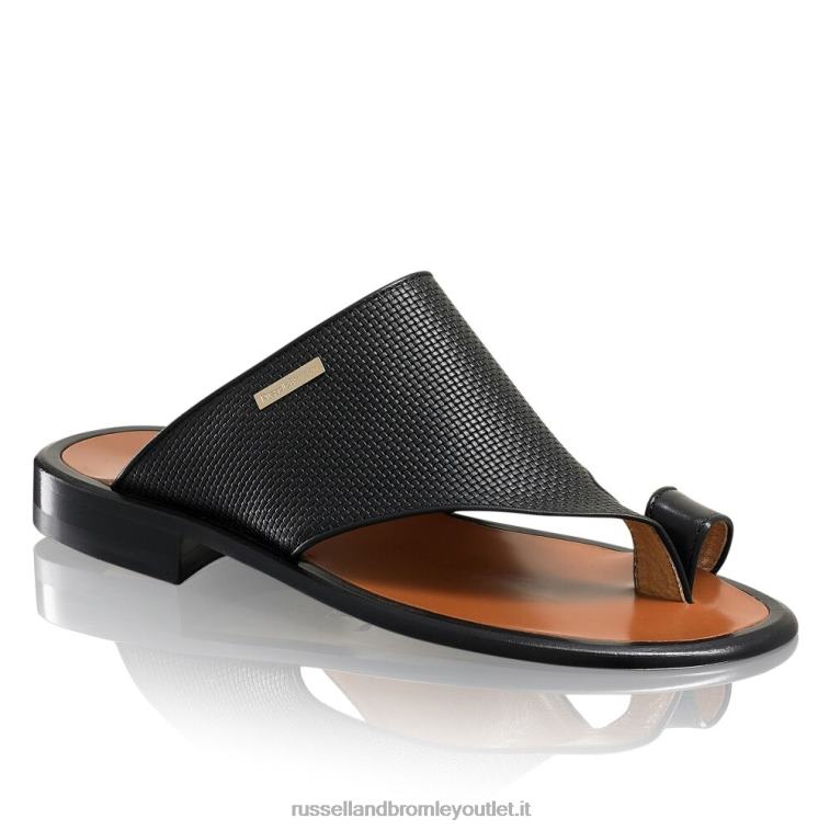 nero V0V4J526 uomini Russell And Bromley sandalo alluce perugia