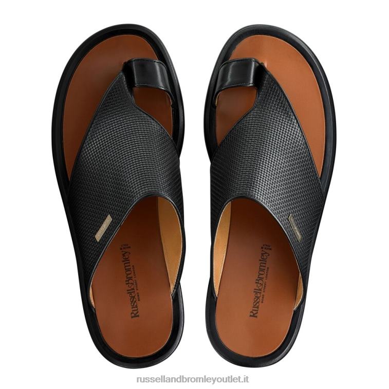 nero V0V4J526 uomini Russell And Bromley sandalo alluce perugia