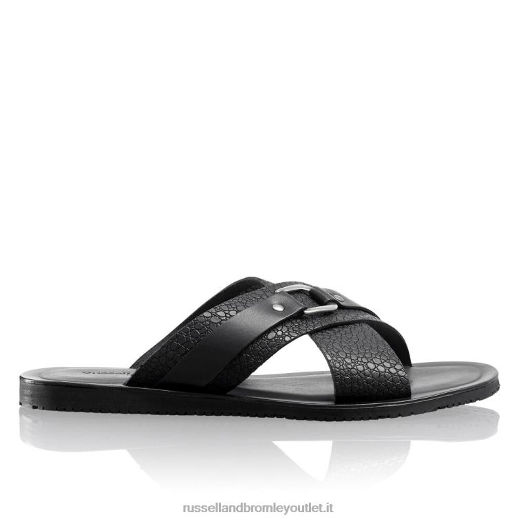 nero V0V4J528 uomini Russell And Bromley sandalo slide da sogno