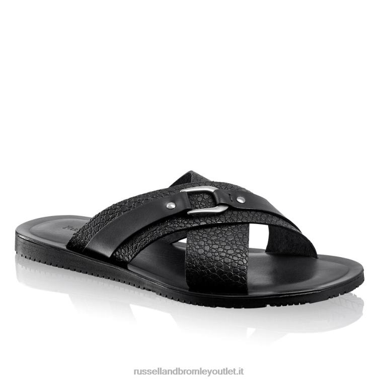 nero V0V4J528 uomini Russell And Bromley sandalo slide da sogno