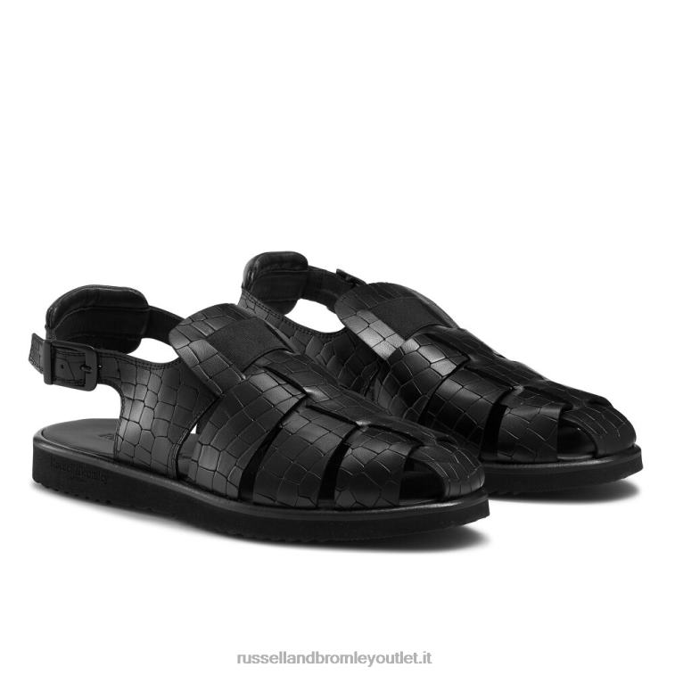 nero V0V4J529 uomini Russell And Bromley sandalo punta chiusa fibbia san cono