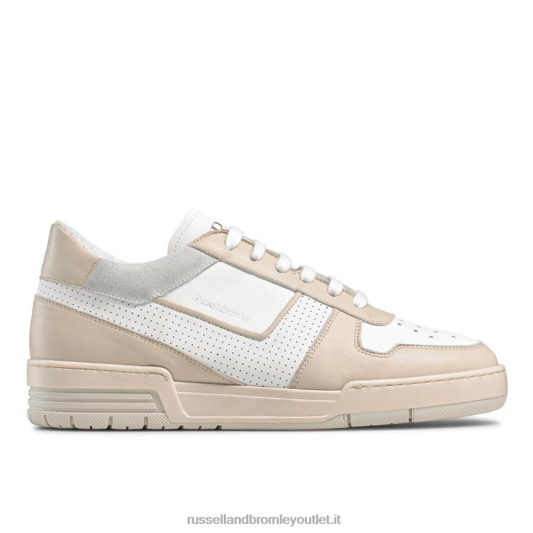beige V0V4J444 uomini Russell And Bromley sneaker traforata lega m