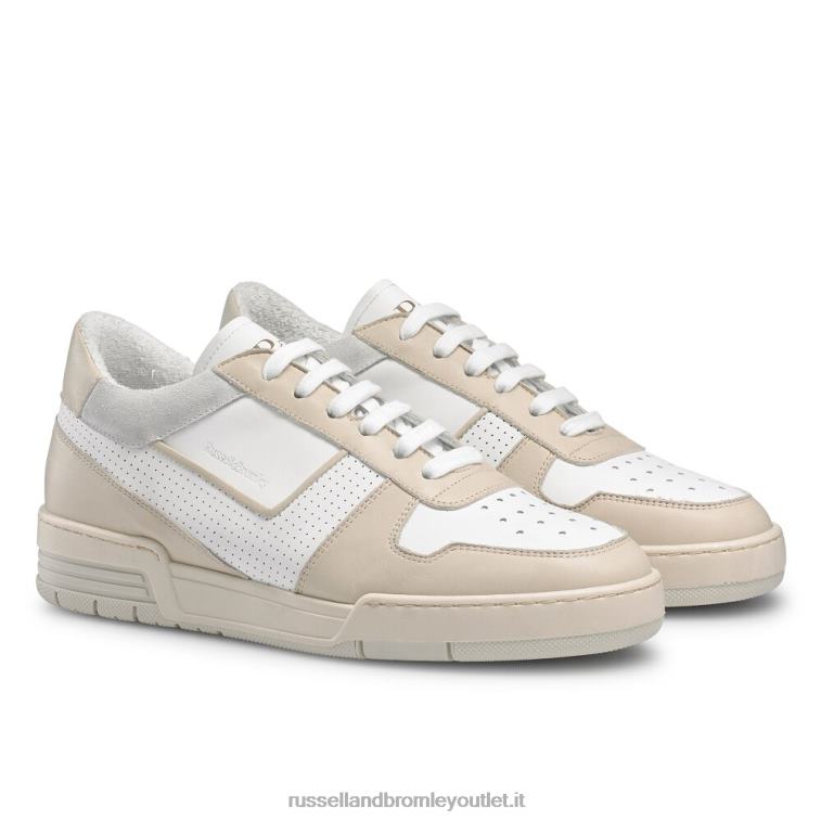 beige V0V4J444 uomini Russell And Bromley sneaker traforata lega m