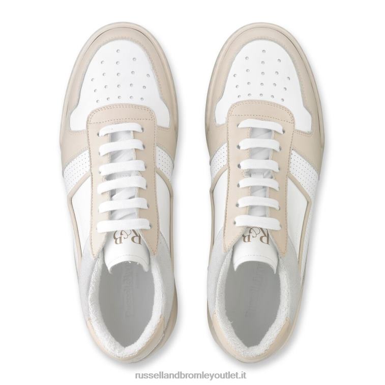 beige V0V4J444 uomini Russell And Bromley sneaker traforata lega m