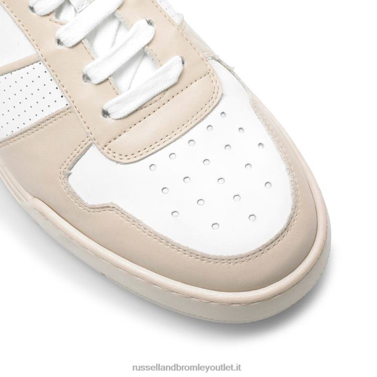 beige V0V4J444 uomini Russell And Bromley sneaker traforata lega m