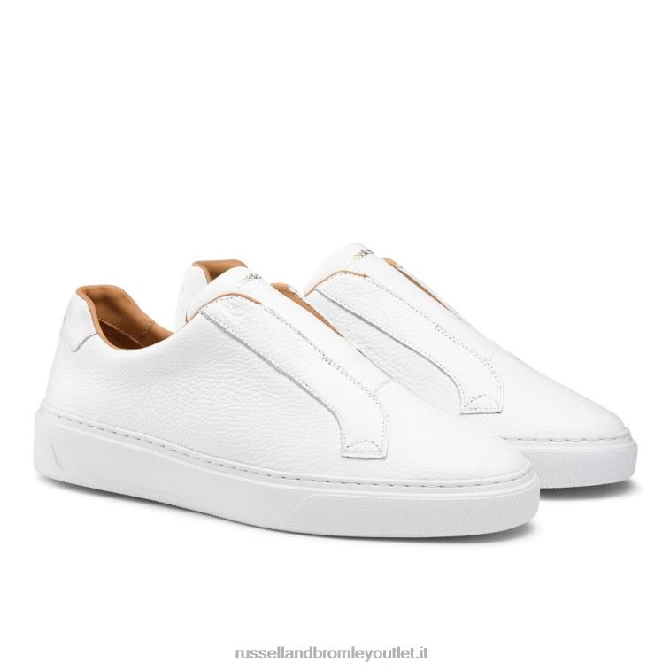 bianco V0V4J438 uomini Russell And Bromley sneaker slipway senza lacci