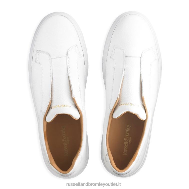 bianco V0V4J438 uomini Russell And Bromley sneaker slipway senza lacci