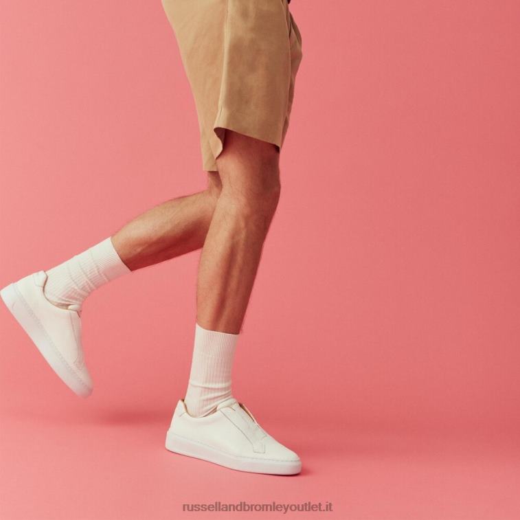 bianco V0V4J438 uomini Russell And Bromley sneaker slipway senza lacci