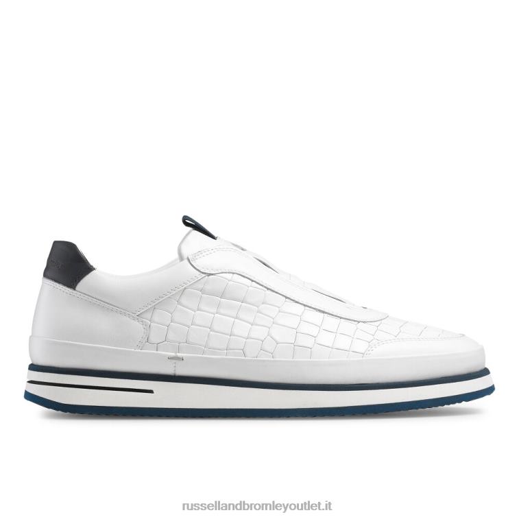 bianco V0V4J440 uomini Russell And Bromley sneaker san giusto oxford senza lacci