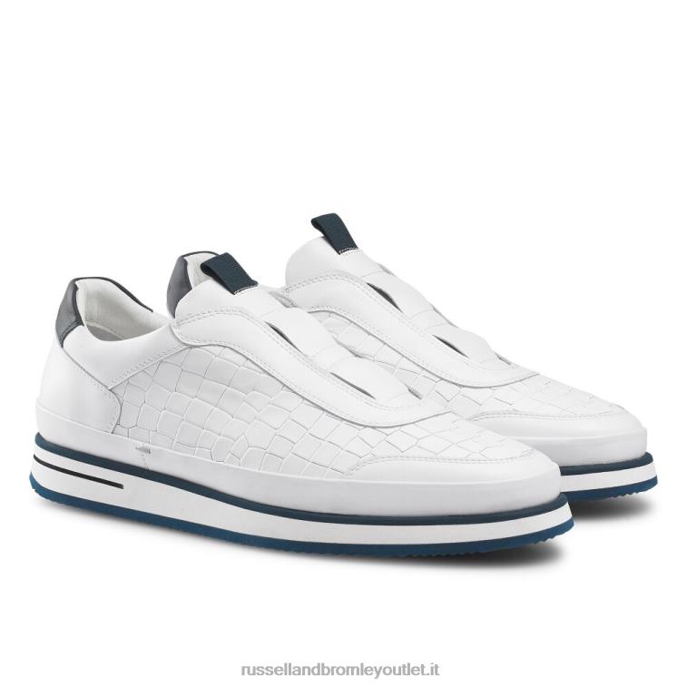 bianco V0V4J440 uomini Russell And Bromley sneaker san giusto oxford senza lacci