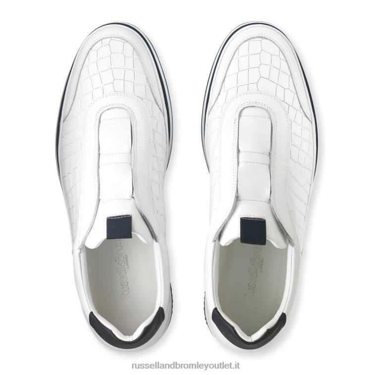 bianco V0V4J440 uomini Russell And Bromley sneaker san giusto oxford senza lacci