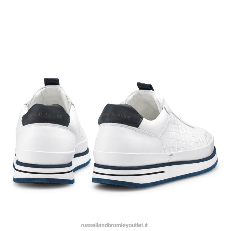 bianco V0V4J440 uomini Russell And Bromley sneaker san giusto oxford senza lacci