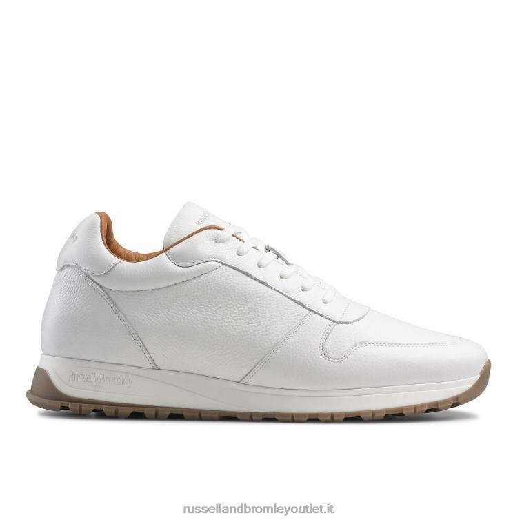 bianco V0V4J451 uomini Russell And Bromley corridore stringato della passerella