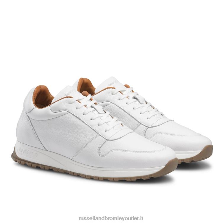 bianco V0V4J451 uomini Russell And Bromley corridore stringato della passerella